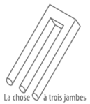 L’association La chose à trois jambes logo